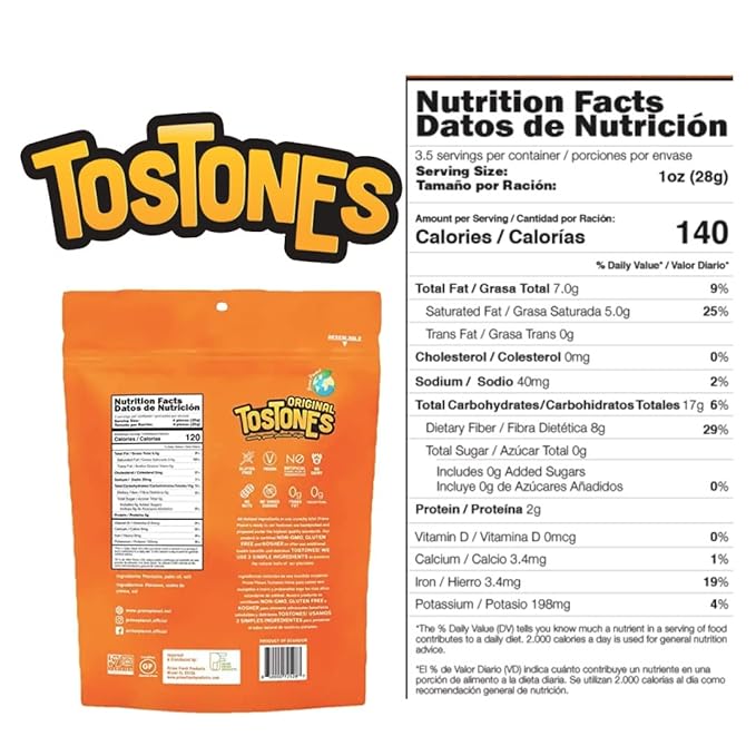 TOSTONES, Green Plantains, Re-Sealable Bag, Crunchy chips, Plantains, Flower Oil and Salt, 3.53 Oz per Unit, ORIGINAL Flavored, 8 Pack,