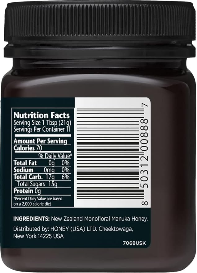 MANUKA DOCTOR - MGO 825+ Manuka Honey Monofloral, 100% Pure New Zealand Honey. Certified. Guaranteed. RAW. Non-GMO (8.75 oz)