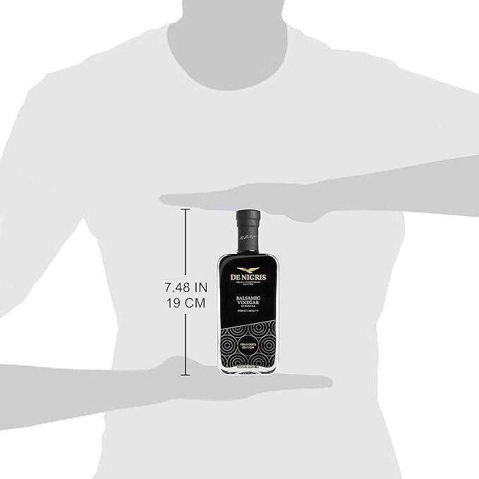 De Nigris Balsamic Vinegar Of Modena Excellence Line Founder's Edition Recipe (70% Grape Must) 8,5 Oz (250ml) | Balsamic Vinegar From Modena Italy Thick and Intense | Aged