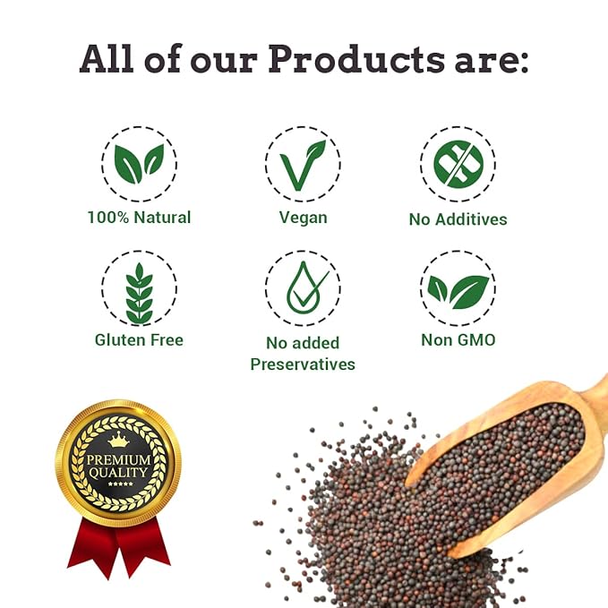 Spice Magic Black Mustard Seed ~ 100% Pure, Aromatic & Natural | 7oz (200g) I Kali Rai | Non-GMO | Indian Origin