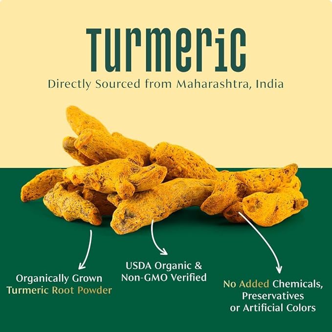 VAHDAM, Organic Turmeric Powder w/ High Curcumin (2.47oz) USDA Organic, 100% Raw from India | Gluten-Free, Non-GMO | Premium Quality & Aroma | Single Origin Spice | Direct from Source