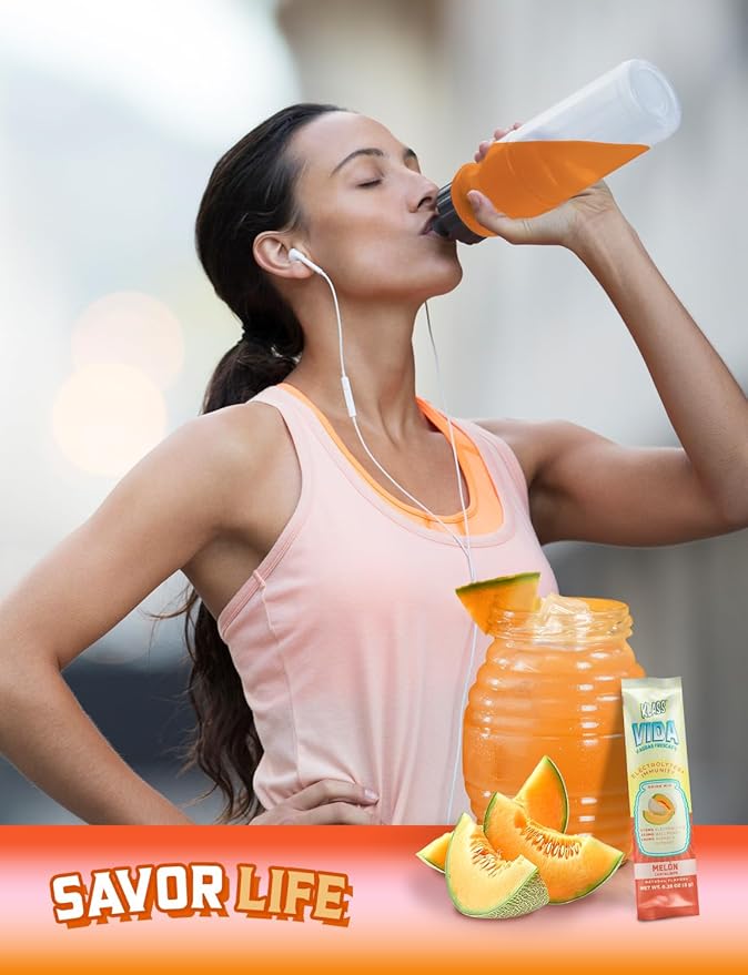 Hydration + Immunity Sugar-Free Powder Packets Mango, Horchata Fresa & Cantaloupe Electrolyte Agua Fresca Drink Mix Wellmune & Acerola Extract 15 Single Serve Sticks Low Calorie