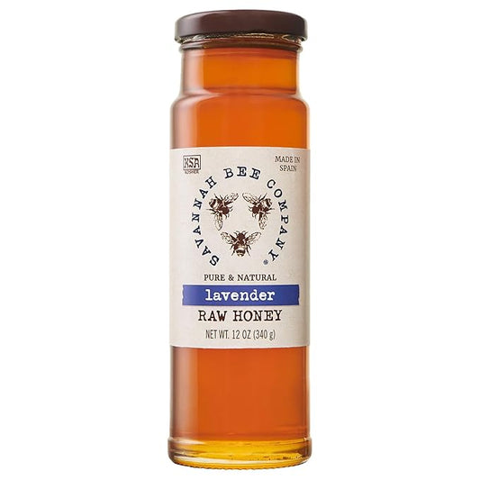 Savannah Bee Company Honey - Pure, Natural, Organic Raw Honey (12.00 Ounce (Pack of 1), Lavender)