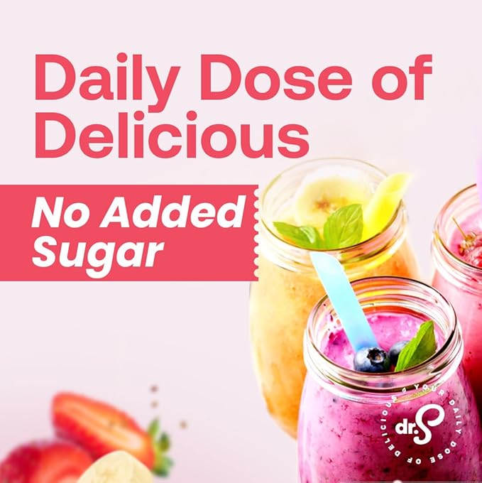Dr. Smoothie 100% Crushed Strawberry Banana ??No Added Sugar, Made with Real Fruits/Fruit Juice ??Vegan, No Artificial Colors or Flavors ??Juicy Strawberries & Creamy Banana ??46 oz Bottle