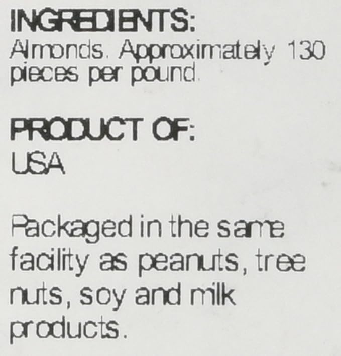Sincerely Nuts Natural Raw Whole Almonds, Unsalted, No Shell Healthy Low Sodium Snack Plant Protein Kosher, Vegan, Gluten Free Bulk 3 (LB) Bag