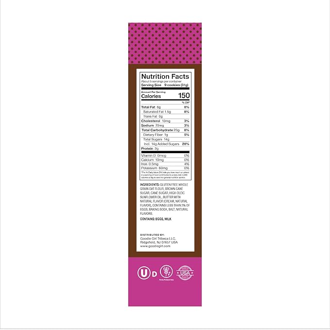 Goodie Girl, Mini Brown Sugar Cookie Cookies | Gluten Free, Peanut Free (3 Pack)