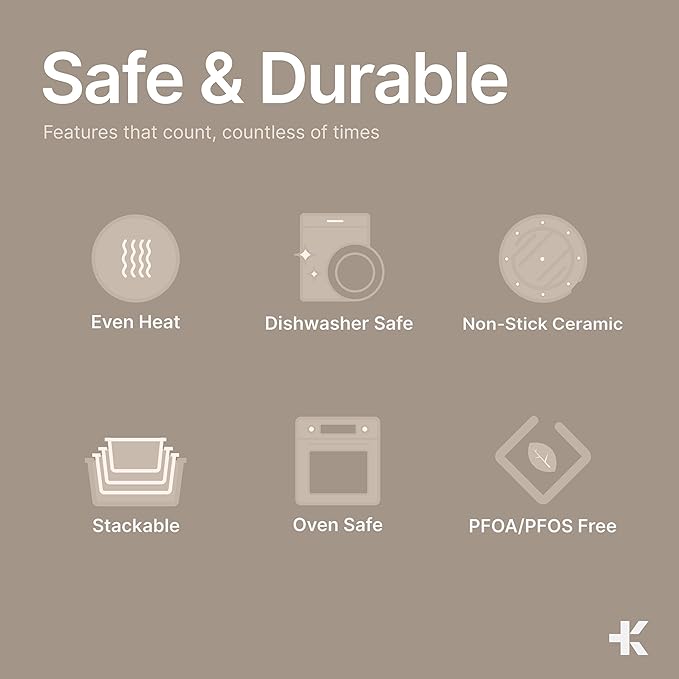 Diamond Bottom Cookie Sheet Set of 3, Nonstick Gold Carbon Steel Baking Pans for Crisp Baking, Space-Saving Stackable Trays, PFOA, PFOS, PTFE Free, Oven Safe Up to 450°F, Small, Medium & Large Sheets