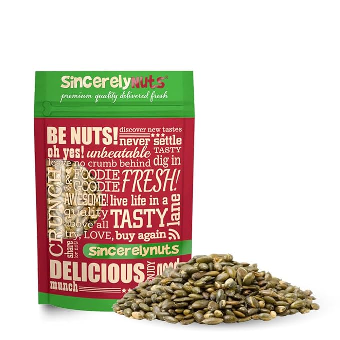 Sincerely Nuts Shelled Pepitas Pumpkin Seeds Salted (1 lb bag) | Delicious Nutrient Dense Low Carb Snack | High in Magnesium & Manganese Minerals |Gluten Free | Kosher |Great for Cooking