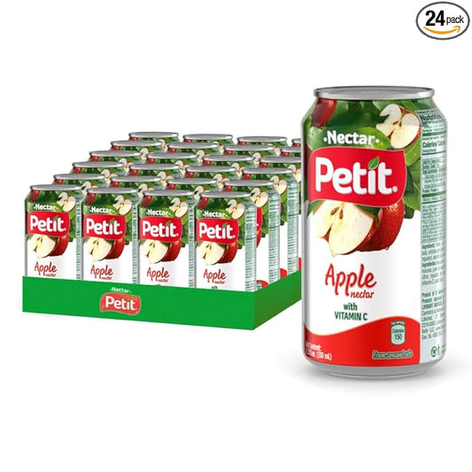 Petit Apple Nectar, 330 ml Cans (Pack of 24) ??Refreshing Fruit Juice Beverage