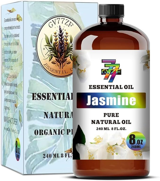 Jasmine Essential Oil (8 oz / 240 ml) ??Jasmine Oils for diffusers, humidifiers, Home Baths, Cleaning Products, Yoga, DIY Soaps and DIY Scented Candles