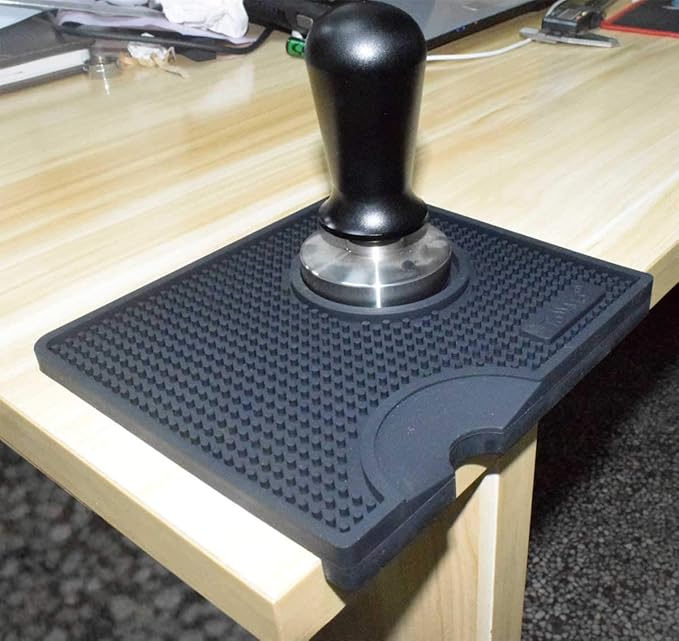 Tamper Mat for Espresso Station - Silicone Coffee Tamping Pad, TM-CO01 Black