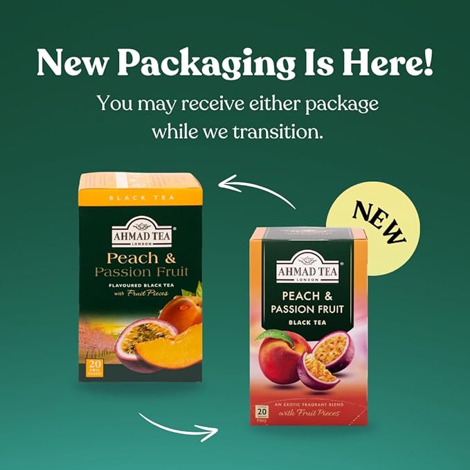 Ahmad Tea of London Peach & Passion Fruit Tea Bags 20s Box