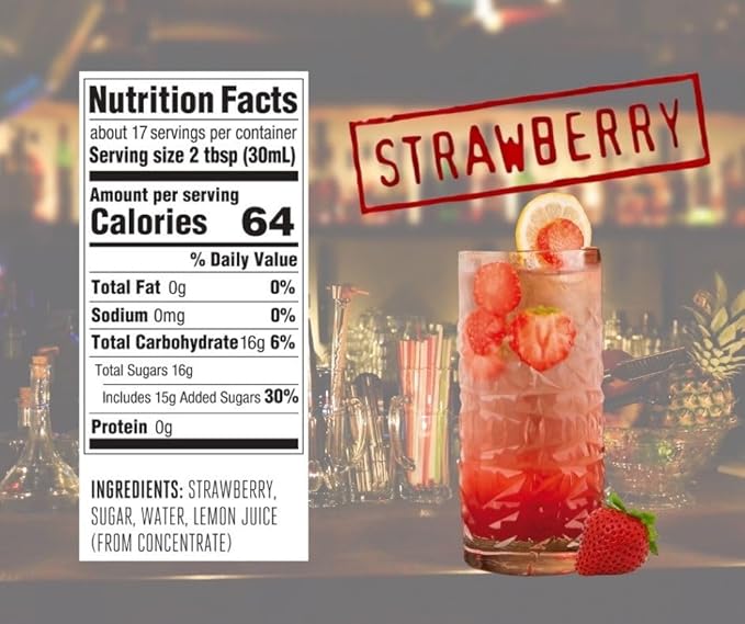 Mayer Premium Hungarian Strawberry Syrup ??Award-Winning Artisan Fruit Syrup, All-Natural, Over 50% Real Strawberries, Vegan, Gluten-Free ??Perfect Coffee Syrup & Dessert Topping (2 Pack)