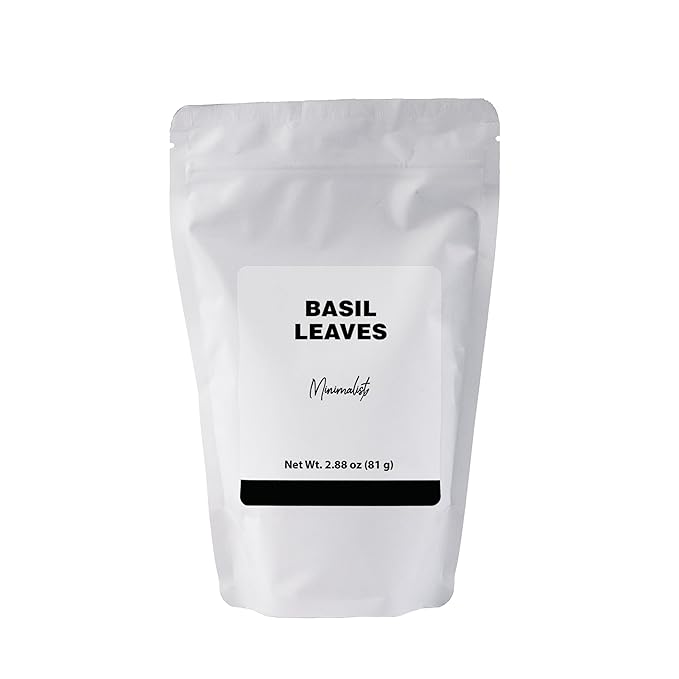 Minimalist Basil Leaves, Perfect for Cooking and Seasoning, Packaged for Convenience in a Resealable Bag (2.88 Ounce)