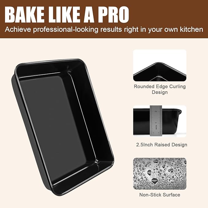 Baking Pan Non-Stick Lasagna Pan Baking Dishes Rectangle Cake Pans for Baking, Roasting