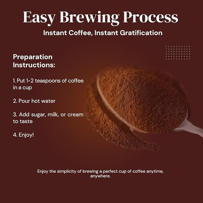 Miltonas Indian Organic Instant Coffee - Medium Roast Coffee Made From Robusta & Arabica Indian Coffee Beans - Freeze Dried Instant Coffee For Office, Home, Gym - Taste Bud Exciting strong coffee 90g