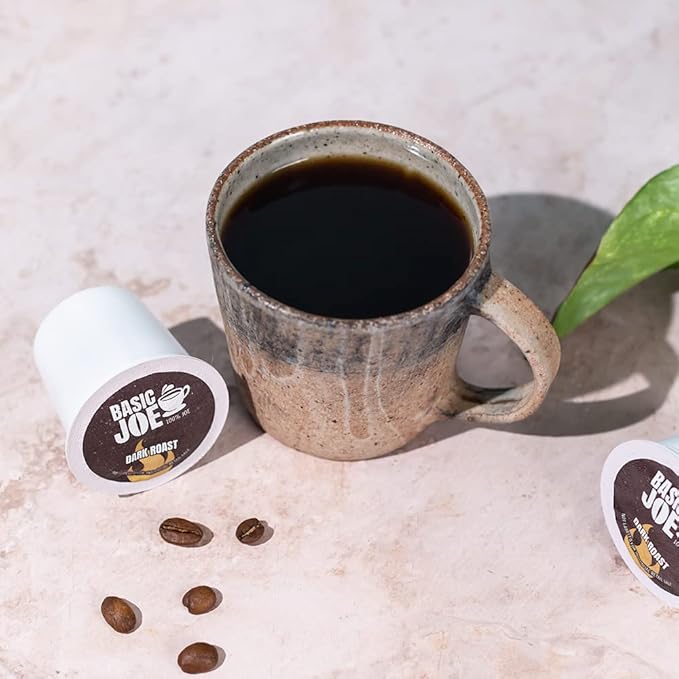Basic Joe 80-Count 100% Arabica Dark Roast Single Serve Coffee Pods for K-Cup Keurig Brewers