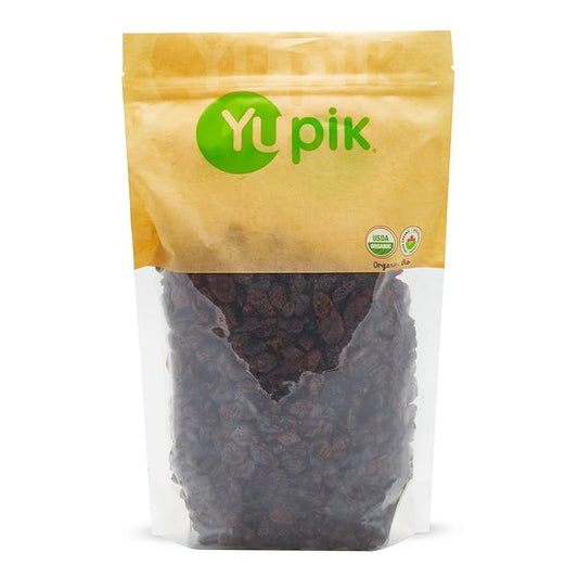 Yupik Organic Cranberries, Apple Juice Infused, 2.2 lb, Non-GMO, Gluten-Free, Vegan, Kosher, Dried Fruits, No Added Sugar, Plump & Chewy, Source of Fiber, Healthy Snacks, Ideal for Baking & Topping