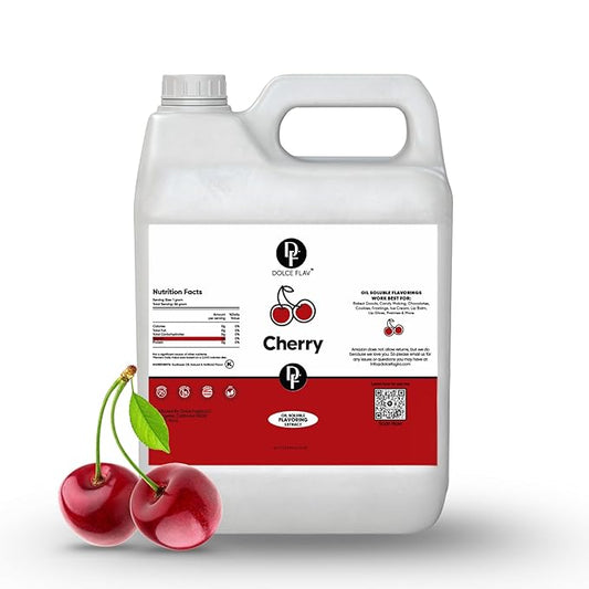 Dolce Flav Cherry Flavoring ??32 oz. ??Premium Oil-Based Extract for Chocolates, Frostings, Baked Goods & Confections | Classic Sweet Flavor for Bakeries & Candy Shops