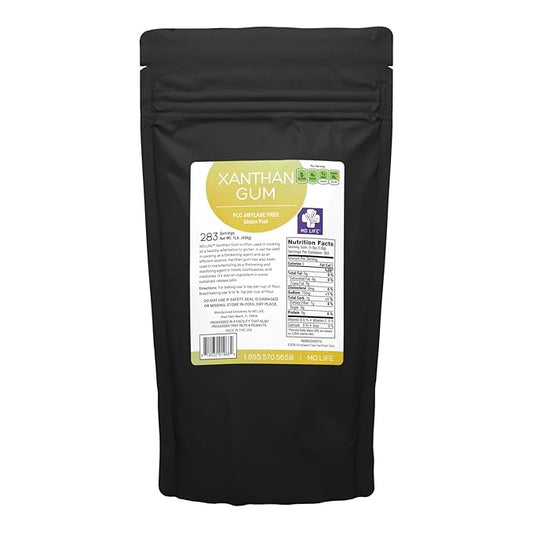 MD. Life Xanthan Gum for Baking Keto - 1 Pound ??100% Natural Xanthan Gum Powder - Keto Friendly & Gluten Free ??Carb Free Xanthan Gum for Baking, Food Thickener & Ice Cream Stabilizer