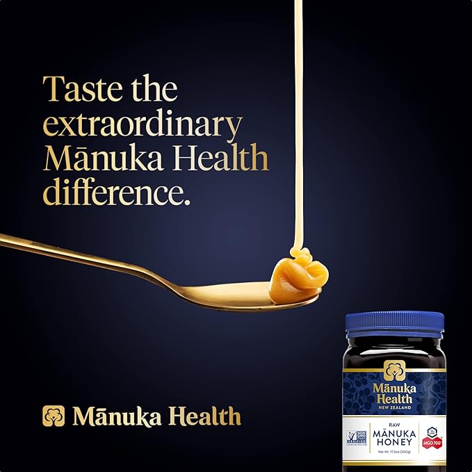 Manuka Health UMF 18+/MGO 700+ Ultra High-Grade Manuka Honey (500g/17.6oz), Superfood, Authentic Raw Honey from New Zealand