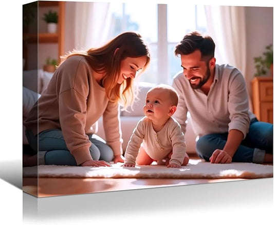 Personalized Custom Canvas Prints, Photo on Canvas Transform Your Photos into Stunning Framed Wall Art-Digitally Printed Photo to Canvas - Ideal for Home Decor, Gifts (48L?쐘36W" 120x90cm)