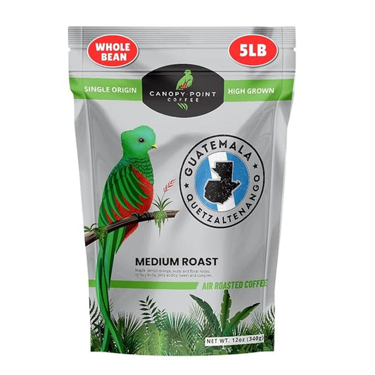 Canopy Point Coffee Guatemala medium air roasted coffee beans - whole bean & ground, specialty