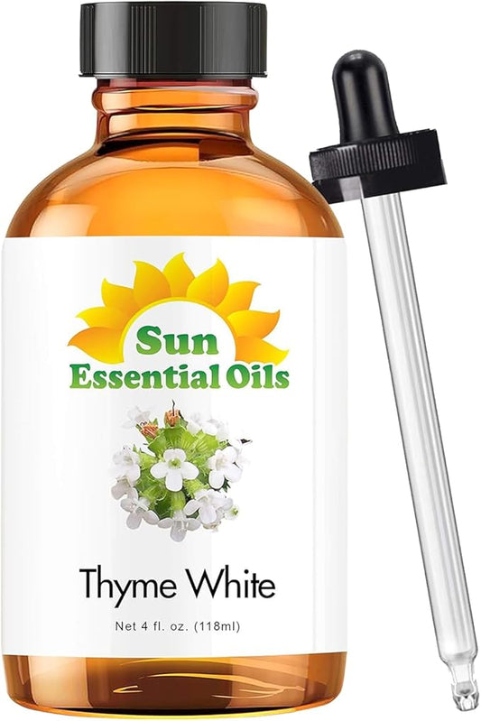 Sun Essential Oils 4oz Thyme Essential Oil ??Aromatherapy Oil for Candles (4 Fluid Ounces)