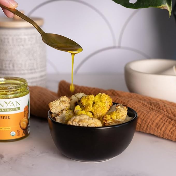 Banyan Botanicals Turmeric Ghee ??Cultured Grass-Fed Organic Ghee (Clarified Butter) with Turmeric & Ginger ??Oil & Butter Alternative for Cooking & Baking ??5.65 oz ??Non-GMO Gluten Free Vegetarian