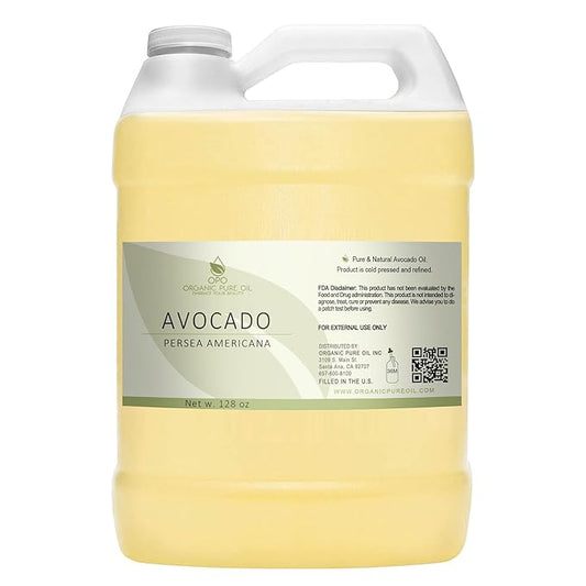 Avocado Oil - Pure, Refined, Filtered, Non-GMO, Vegan, Fair Trade, Unscented, Bulk Carrier - 128 oz