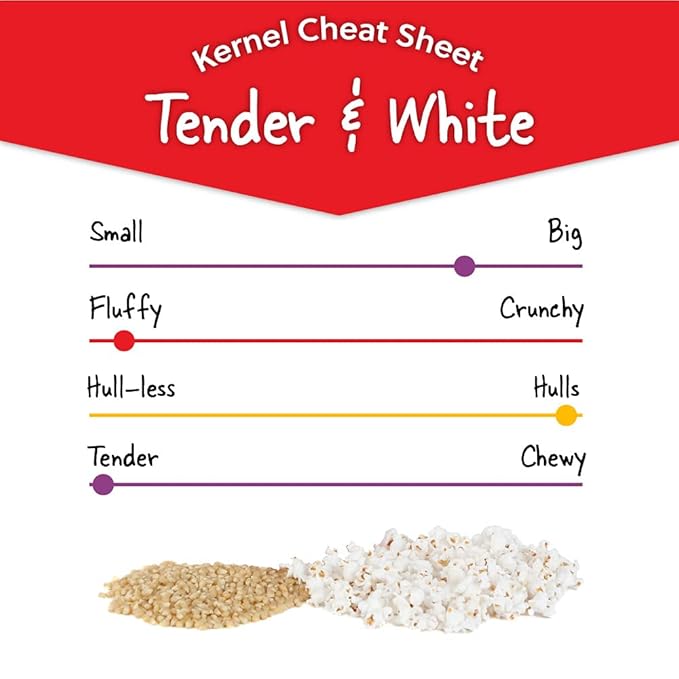 Wabash Valley Farms Popcorn Kernels - Tender and White Popcorn Kernels, Gourmet Popcorn Kernels for Popcorn Maker, White Popcorn Kernels for Popping, Non-GMO Popcorn Seeds, Popping Corn (6 lb)