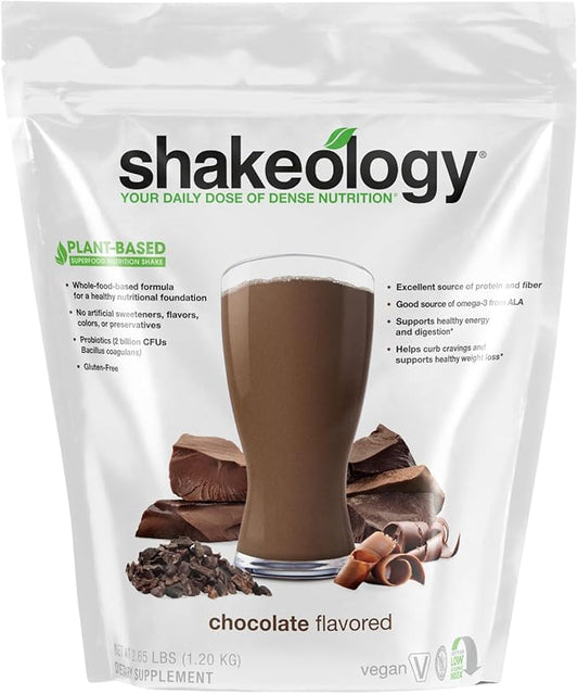 Shakeology Plant Based Protein Powder Blend ??Gluten-Free Shake with Vitamins and Minerals ??Helps Support Weight Loss, Lean Muscle, Gut Health ??Chocolate, 30 Servings
