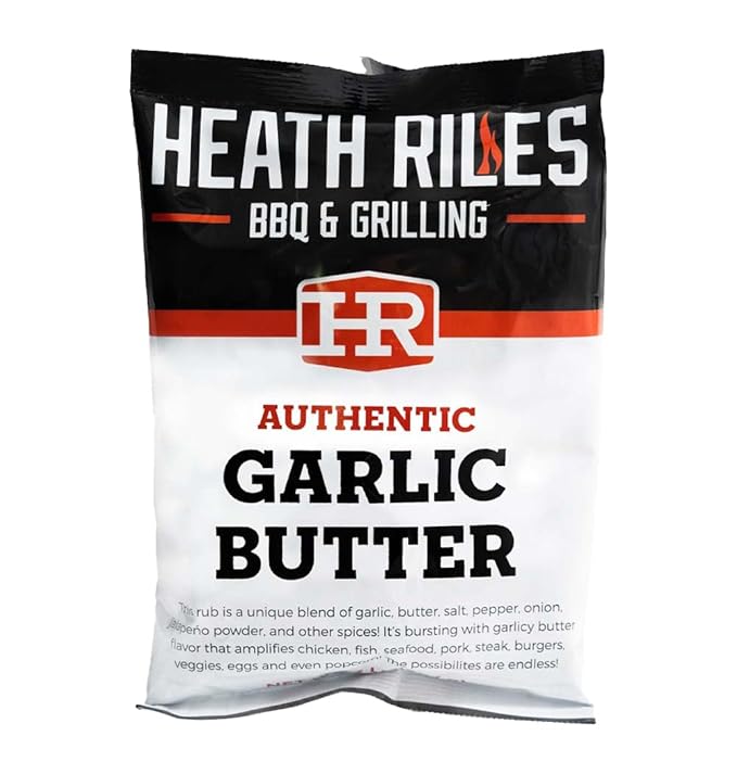 Heath Riles BBQ Rub - Garlic Butter Seasoning, Champion Pitmaster Recipe, Legendary Rubs For Smoking & Grilling, 70+ BBQ Championships, 2 lb./32 oz.