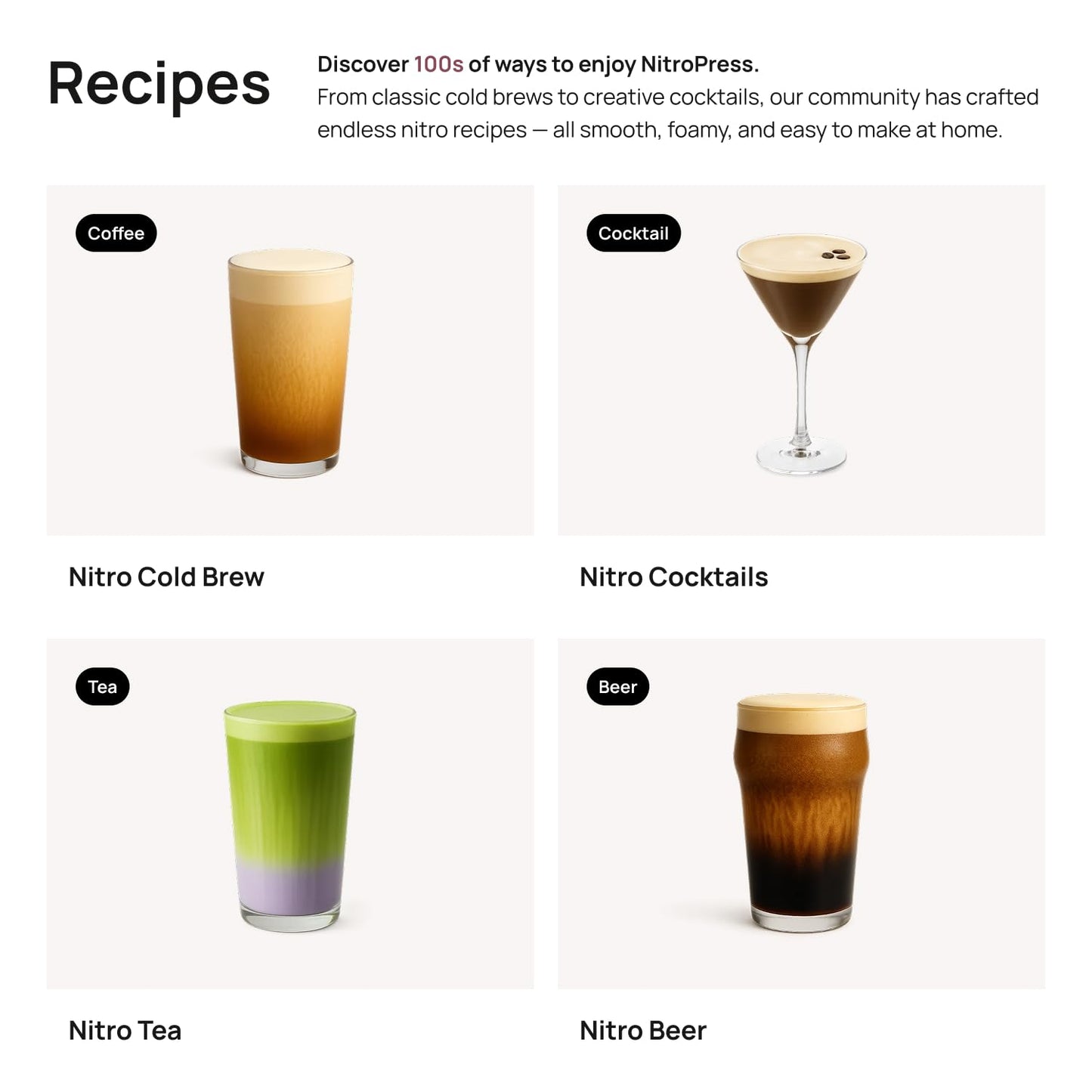 Original NitroPress - Nitro Cold Brew Coffee Maker Kit | Includes 10 Nitrogen Cartridges | Portable