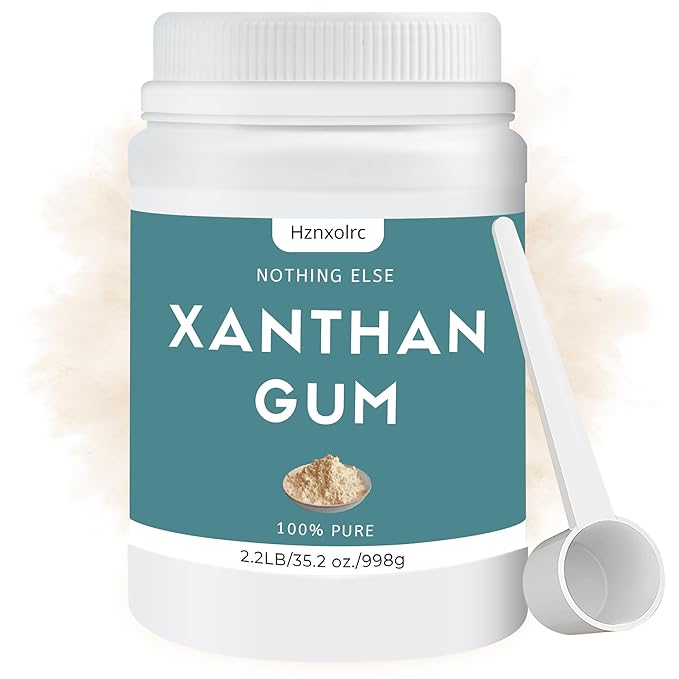 2.2 lb Food-Grade Xanthan Gum Powder, Pure Xanthan Gum for Baking Gluten Free, Xanthan Gum Thickener Suitable for Making Ice Cream, Cake, Yogurt, Candy and More