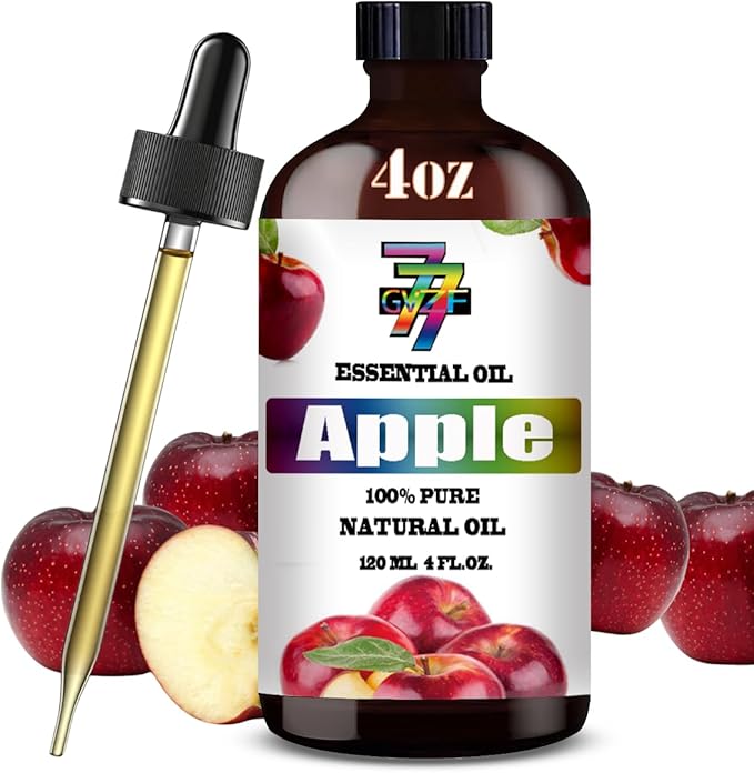 Apple Essential Oil (4 oz/120 ml) ??Apple Oils for Aromatherapy, diffusers, humidifiers, Home fragrances, DIY Skincare, soap Making, DIY Candle Making, Relaxation, Yoga, and Meditation