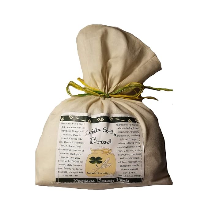 Bounty Foods Irish Soda Bread Mix 23 oz ??Handcrafted in Montana, Traditional Recipe, Rustic Artisan Quick Bread Kit in Western-Style Bag, Great for St. Patricks Day, Just Add Buttermilk or Water