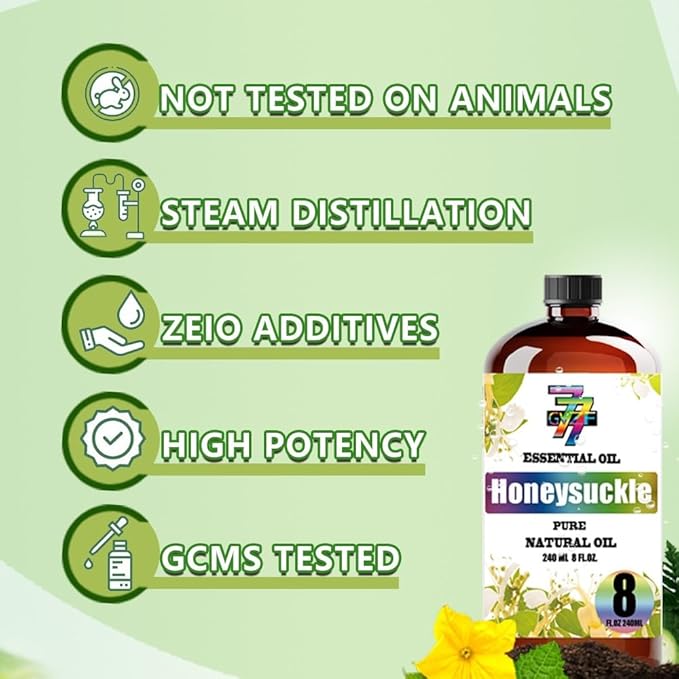 Honeysuckle Essential Oil (8 oz / 240 ml) ??Honeysuckle Oils for diffusers, humidifiers, Home Baths, Cleaning Products, Yoga, DIY Soaps and DIY Scented Candles