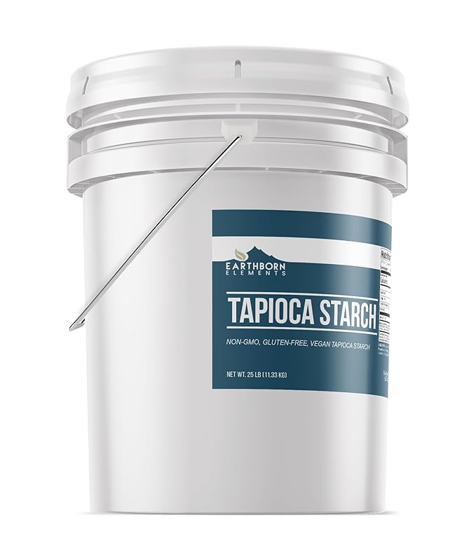 Earthborn Elements Tapioca Starch 5 Gallon Bucket, Tapioca Flour, Resealable Bucket (400 Ounce)