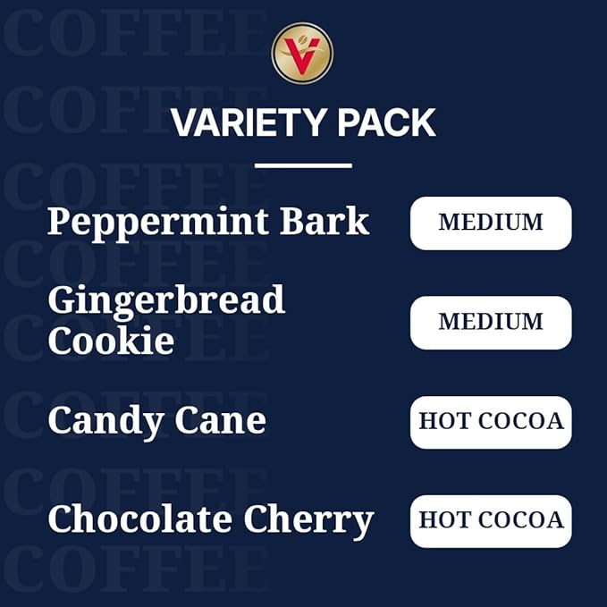 Victor Allen's Coffee Holiday Favorites Coffee & Hot Cocoa Mix Variety Pack, 36 Count, Single Serve K-Cup & Coffee Pods for Keurig K-Cup Brewers