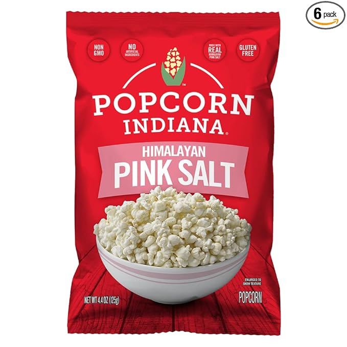 Popcorn Indiana Himalayan Pink Salt Popcorn, 6ct. 2.1oz bags