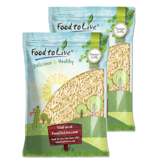 Food to Live - Blanched Slivered Almonds, 18 Pounds Chopped Raw Blanched Almonds, Unsalted, Vegan, Keto, Kosher, Bulk. High in Protein, Vitamin E, Riboflavin. Great for Cooking, Baking, Salads