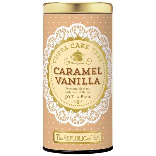 The Republic of Tea - Caramel Vanilla Cuppa Cake, 50 Tea Bags, Blended Fine Black Tea, Gluten-Free