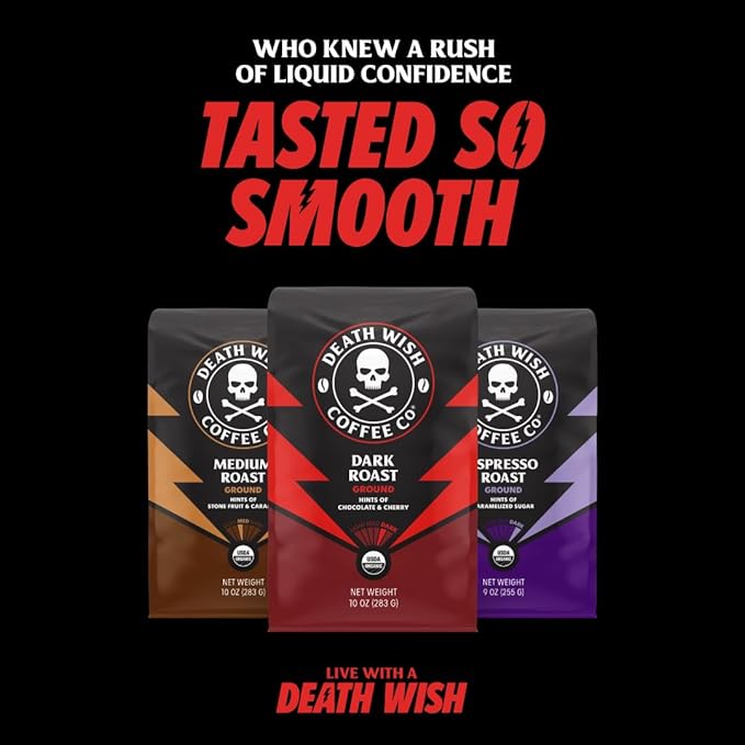 Death Wish Coffee, Medium Roast Single Serve Pods - USDA Organic Coffee (50 Count)