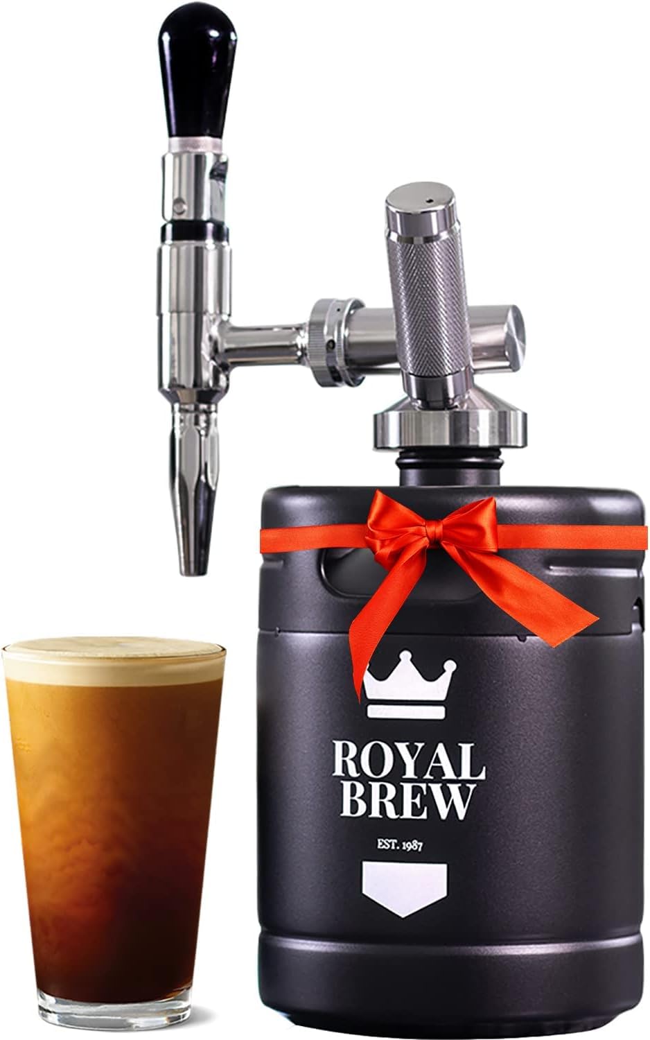 The Original Royal Brew Nitro Cold Brew Coffee Maker - Gift for Coffee Lovers - 64 oz Home Keg