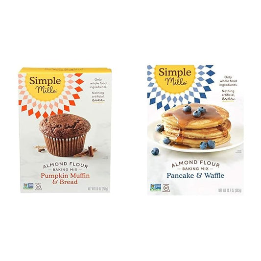 Simple Mills Almond Flour Baking Mixes - Gluten Free Pumpkin Bread and Pancake & Waffle Mixes