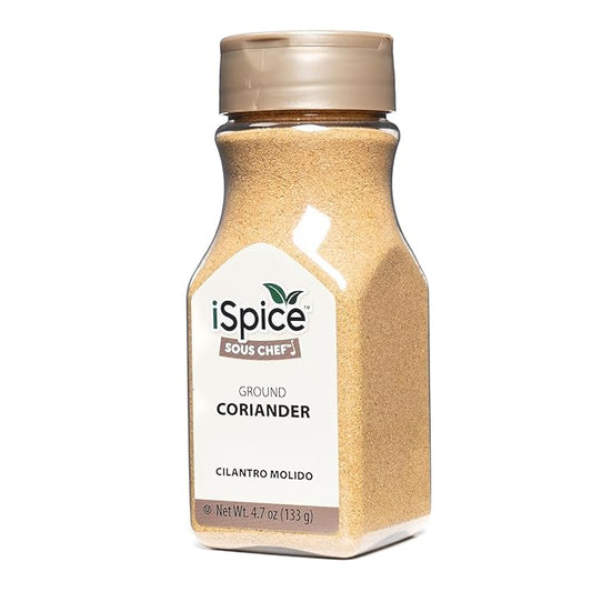 iSpice PREMIUM GROUND CORIANDER SEED POWDER | Pure and Fresh |Essential Kitchen Herbs |4.7oz (134g)