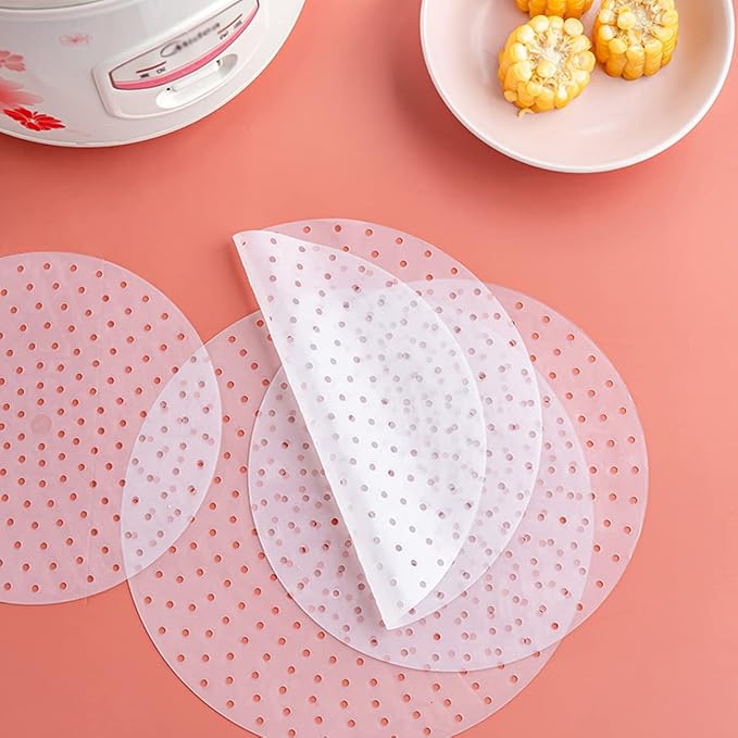 Multipurpose Silicone Liner for Steamer, Air Fryer, Pressure Cooker: Upgraded Reusable Air Fryer Liners, Silicone Baking Mat Steamer Liner, AirFryer Accessory Parchment Paper Replacement 6"-12"