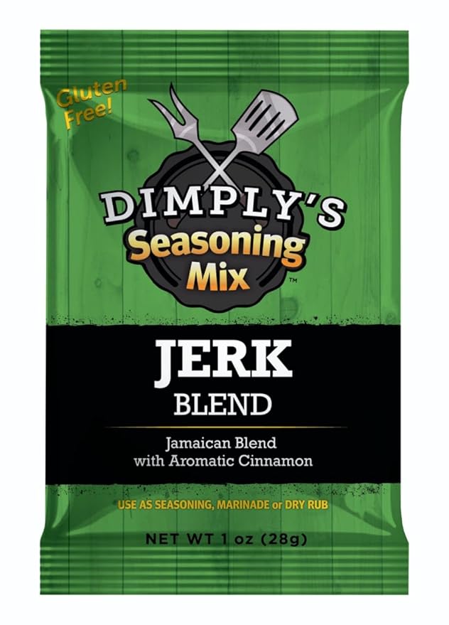 Dimply's Cajun and Jerk Seasoning Mix, Marinade and Dry Rub Perfect for Chicken, Meat, Vegetables, Tofu - Gluten Free, Preservative Free and MSG Free - Vegan Friendly (3 pack each and 6 ounce)