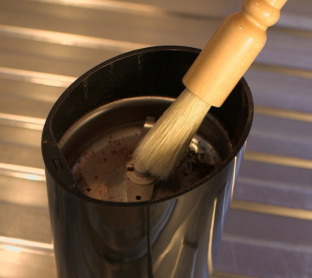 Coffee Grinder Cleaning Brush, Wood Handle & Natural Bristles Wood Dusting Espresso Brush